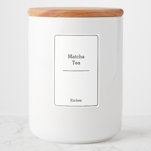 Zuhause-Organisation Minimalistisch Modernes Speic Lebensmitteletikett (Vorderseite)