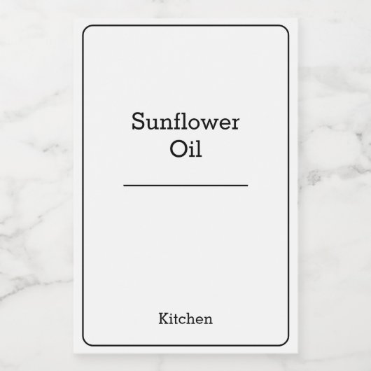 Zuhause-Organisation Minimalistisch Modernes Speic Lebensmitteletikett (Einzelnes Label)