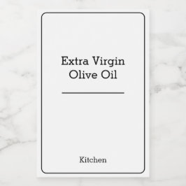 Zuhause-Organisation Minimalistisch Modernes Speic Lebensmitteletikett