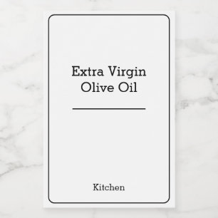 Zuhause-Organisation Minimalistisch Modernes Speic Lebensmitteletikett