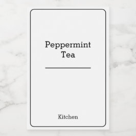 Zuhause-Organisation Minimalistisch Modernes Speic Lebensmitteletikett