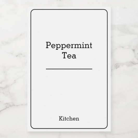 Zuhause-Organisation Minimalistisch Modernes Speic Lebensmitteletikett (Einzelnes Label)