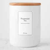 Zuhause-Organisation Minimalistisch Modernes Speic Lebensmitteletikett (Vorderseite)