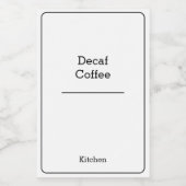 Zuhause-Organisation Minimalistisch Modernes Speic Lebensmitteletikett (Einzelnes Label)