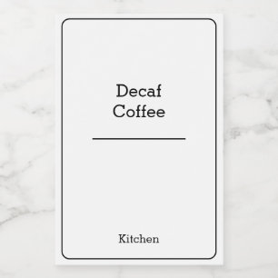 Zuhause-Organisation Minimalistisch Modernes Speic Lebensmitteletikett