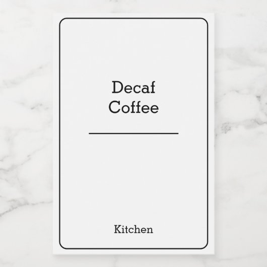 Zuhause-Organisation Minimalistisch Modernes Speic Lebensmitteletikett (Einzelnes Label)