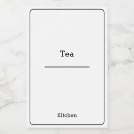 Zuhause-Organisation Minimalistisch Modernes Speic Lebensmitteletikett