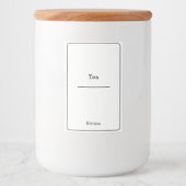 Zuhause-Organisation Minimalistisch Modernes Speic Lebensmitteletikett (Vorderseite)