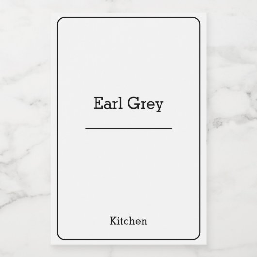 Zuhause-Organisation Minimalistisch Modernes Speic Lebensmitteletikett (Einzelnes Label)