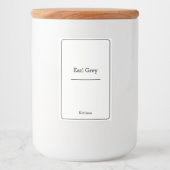 Zuhause-Organisation Minimalistisch Modernes Speic Lebensmitteletikett (Vorderseite)