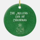 ZUHAUSE-Ornament, MIT PERSONALISIERTER NACHRICHT A Keramik Ornament (Hinten)