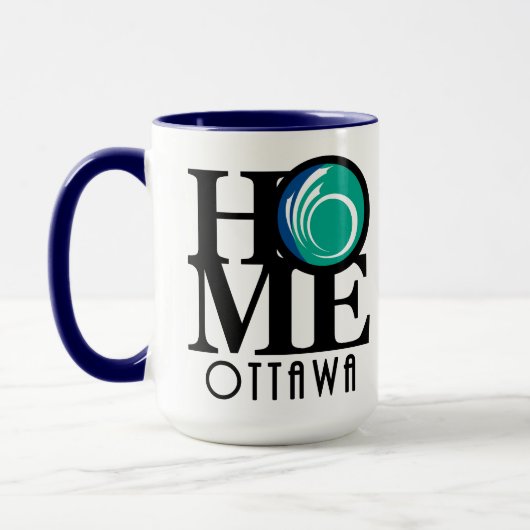 ZUHAUSE Ottawa 15oz (Stadtflagge) Tasse (Links)