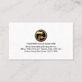 Zuhause-Paint-Spritzer mit Gold Brush Visitenkarte (Rückseite)