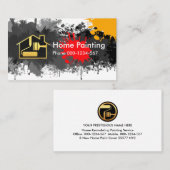 Zuhause-Paint-Spritzer mit Gold Brush Visitenkarte (Vorne/Hinten)