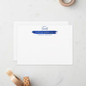 Zuhause Paint Swash Flat Note Card Mitteilungskarte (Vorderseite/Rückseite Beispiel)