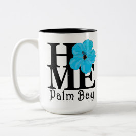 ZUHAUSE Palm Bay Blue Hibiskus 15 oz Zweifarbige Tasse