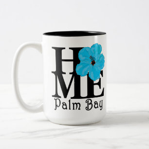 ZUHAUSE Palm Bay Blue Hibiskus 15 oz Zweifarbige Tasse