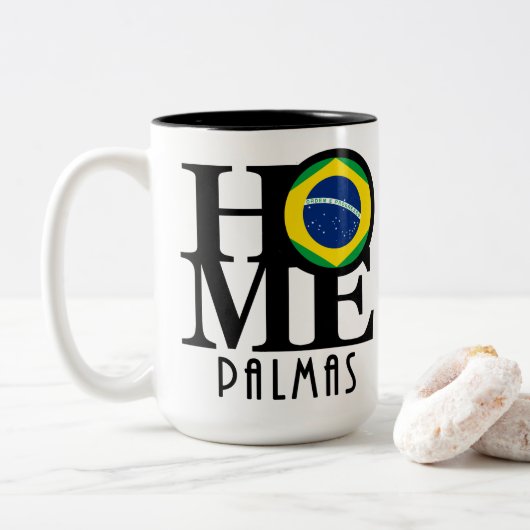 ZUHAUSE Palmas 15oz Zweifarbige Tasse (Mit Donut)