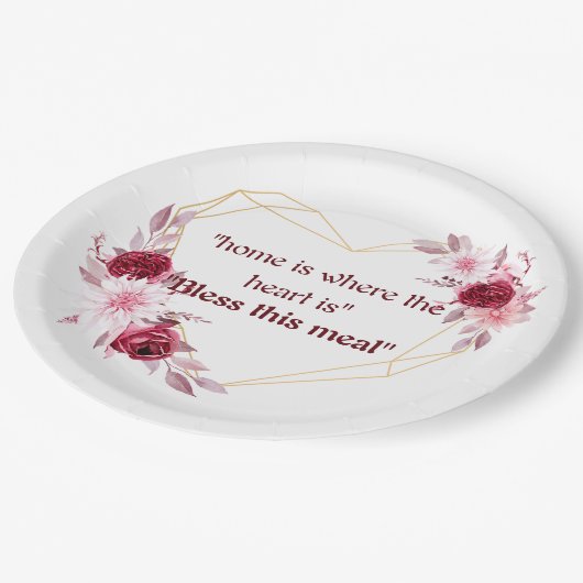 Zuhause Pappteller (Schrägansicht)