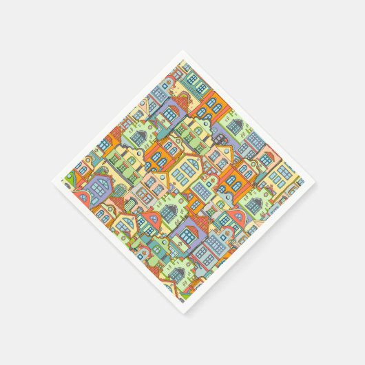 Zuhause-Party für das Haus Serviette (Ecke)