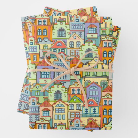 Zuhause-Party für den Haushalt Geschenkpapier Set (Beispiel)