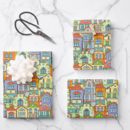 Zuhause-Party für den Haushalt Geschenkpapier Set