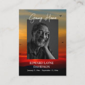 Zuhause Personalisierte Beerdigungskarte Platzkarte (Vorderseite)