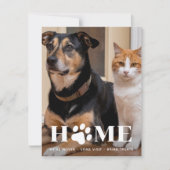 Zuhause Pet Foto Wir haben neue Adresse Hund beweg Ankündigung (Vorderseite)