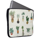 Zuhause Pflanze: Handgezeichnetes Nahtloses Innere Laptopschutzhülle (Vorne Rechts)