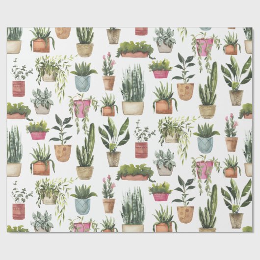 Zuhause-Pflanze-Wrapper Geschenkpapier (Flach)