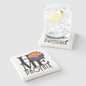 ZUHAUSE Phoenix Arizona Steinuntersetzer (Seitenansicht)