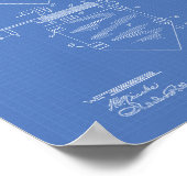 Zuhause Plate Baseball 1922 Patent Art Blueprint Poster (Ecke)