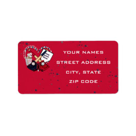 Zuhause Plate Baseball Wedding Address Labels 02-R Adressaufkleber