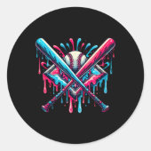 Zuhause Plate Ice Creme Tropfen Sprinkles Tropfen Runder Aufkleber (Vorderseite)