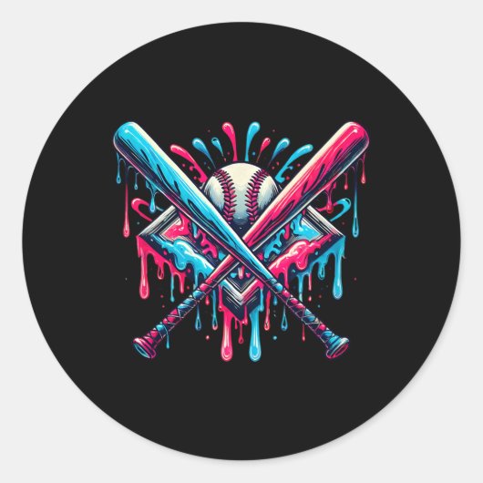 Zuhause Plate Ice Creme Tropfen Sprinkles Tropfen  Runder Aufkleber (Vorderseite)