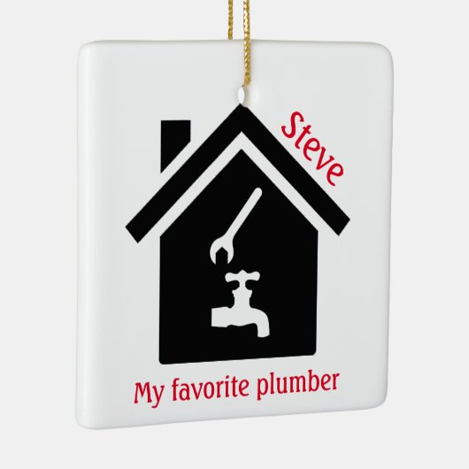 Zuhause Plumber Design Ornament (Rechts)