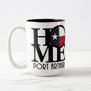 ZUHAUSE Port Arthur Texas 15oz Zweifarbige Tasse