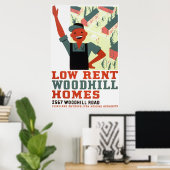 Zuhause Poster für Niedrig-Miete aus Holz (Heimbüro)
