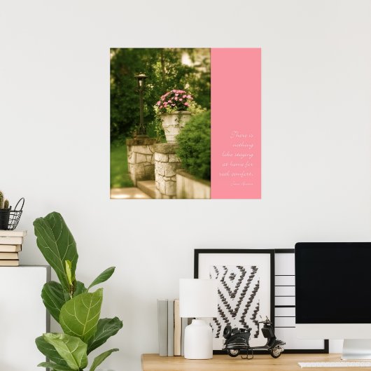 Zuhause Poster mit Jane Austen Zitat (Heimbüro)