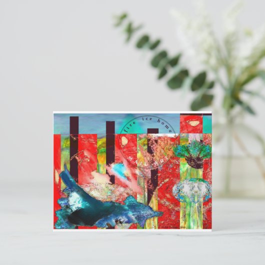 Zuhause Postkarte (Stehend Vorderseite)