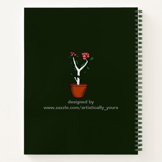 Zuhause Potted Pflanze Doodle Art Notizbuch (Rückseite)