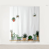 Zuhause Potted Pflanze Doodle Art Wandteppich (Vorderseite)