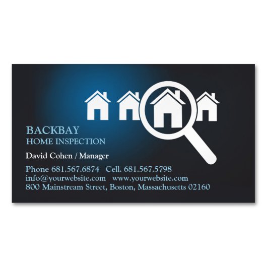 Zuhause-Prüfung Magnetische Visitenkarte (Vorderseite)