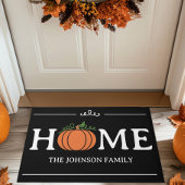 Zuhause Pumpkin Schwarz-Weiß-Personalisierter Fall Fußmatte