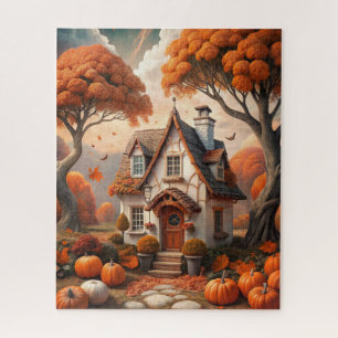 Zuhause Puzzle im Herbst