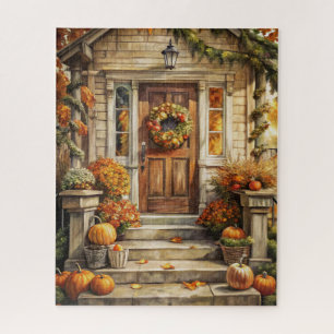 Zuhause Puzzle im Herbst