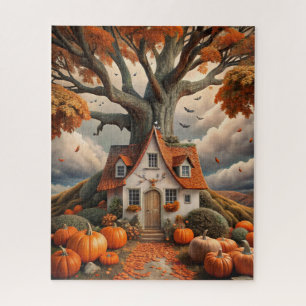 Zuhause Puzzle im Herbst