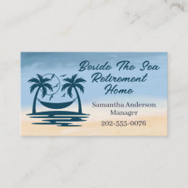 Zuhause QR Codes Beach Palm Tree Visitenkarte