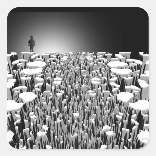 Zuhause Quadratischer Aufkleber (Vorderseite)