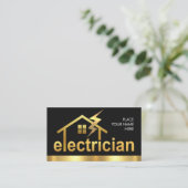 Zuhause-Rahmen für Gold Electrical Visitenkarte (Stehend Vorderseite)